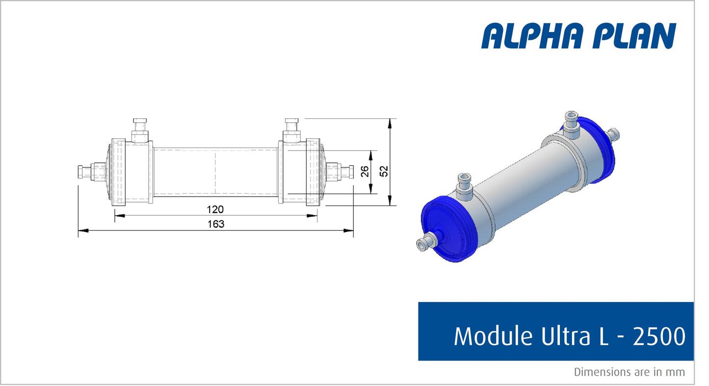 Hollow fiber filter - Ultra L - 2500 / 20 kDa / PES
